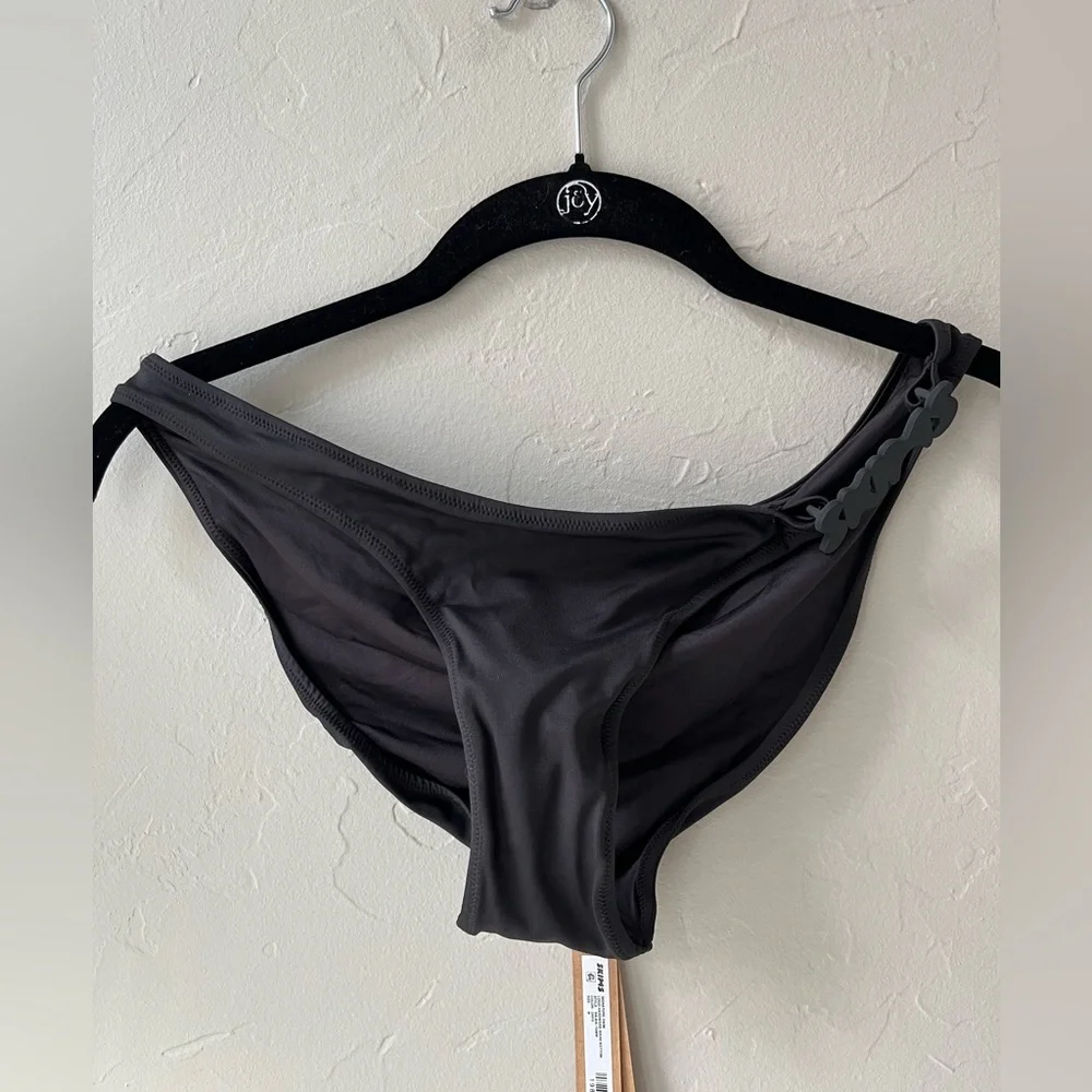 SKIMS SWIM LOGO HARDWARE BIKINI BOTTOM IN ONYX XXS M - Picture 4 of 5